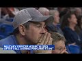 Military officer hospitalized after fall during pregame stunt