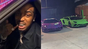 OFFSET AND QUAVO chilling in their Lamborghini  Aventador's ft DABABY