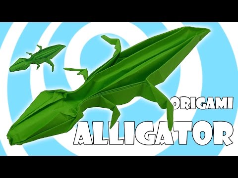 Origami Alligator (Crocodile) Tutorial (Ashimura Shunichi)