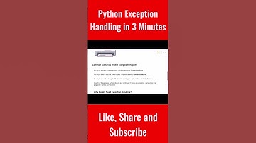 Python-uitzonderingsafhandeling in 3 minuten