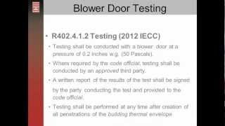 IECC Code Update Part 3 Blower Door Testing Paul Morin