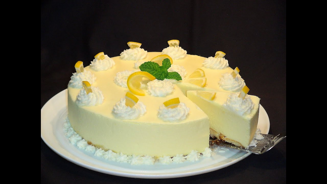 Receta Tarta semifrío de limón súper fácil y SIN HORNO. Recetas paso a paso. Loli Domínguez