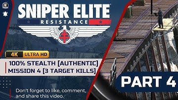 Sniper Elite Resistance [AUTHENTIC MODE] 100% Stealth Walkthrough - Mission 4 Collision Course