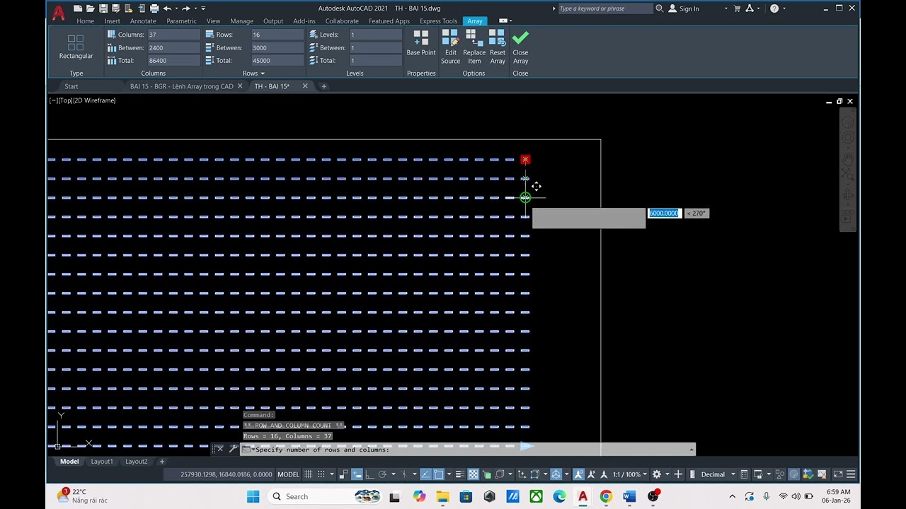 Làm Chủ AutoCAD 2D | Bài 15: Hướng dẫn chi tiết lệnh ARRAY trong AutoCAD.