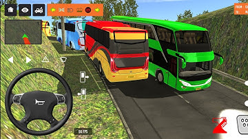 2025 new coach bus simulator 💥 || indonesia bus simulator part-1 #bus #game #simulator #comman  