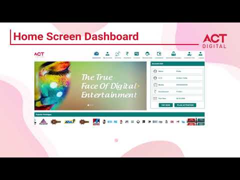 How to Login Online and Pay online of ACT Digital TV