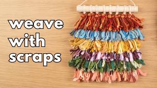 Making A Wall Hanging With Scrap Yarn! (frame Loom Weaving)