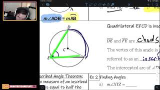 Central and Inscribe Angles of Circles | Unit 7 Lesson 2 Geometry