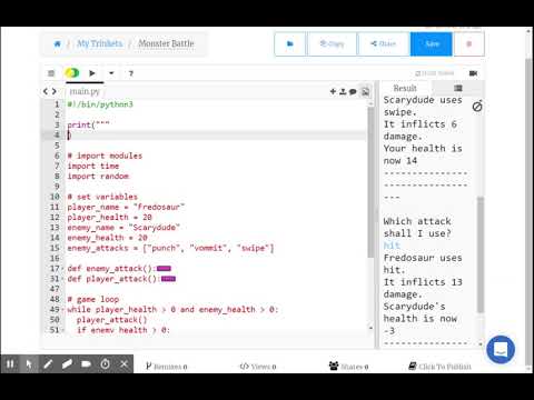 Monster Battle 6 (Python) - Text Graphics and Other Extension Ideas