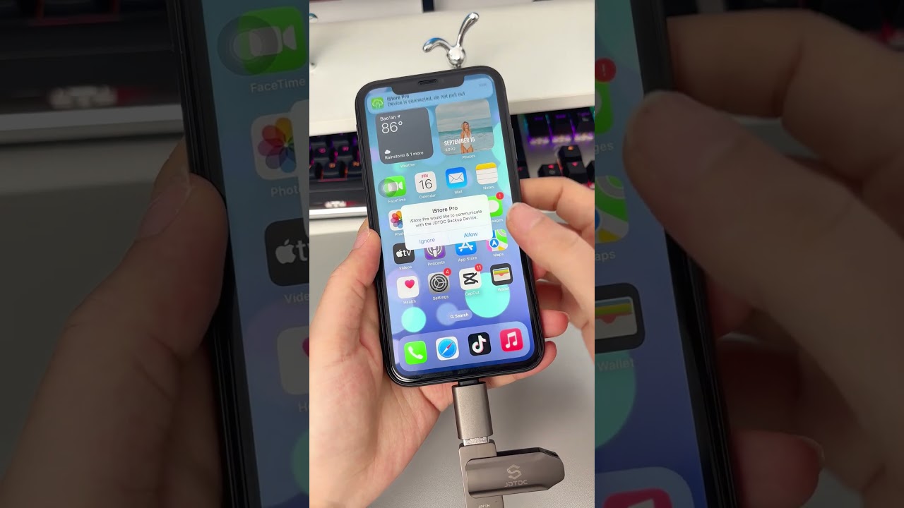 Photo Backup Stick For iPhone/iPad/Android/PC Photo and Video Backup 