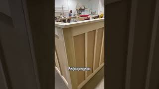 Progress of a custom reception desk