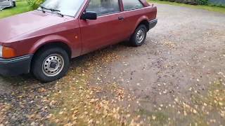 Ford Escort C 1.3  cold start/kylmäkäynnistys at 5°C