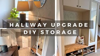 Hallway Renovation and DIY built in storage | Complete Transformation - Part 1