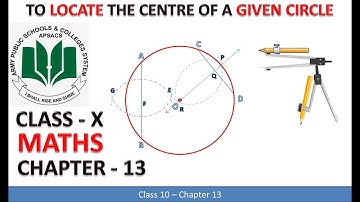Exercise 13.1 class 10 Maths Question 1(i) To locate the centre of a given circle | Ex 13.1 Class 10