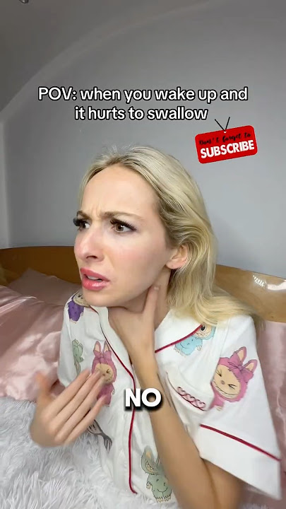 Natalie: When you wake up with a sore throat and scream in pain#fyp #viral