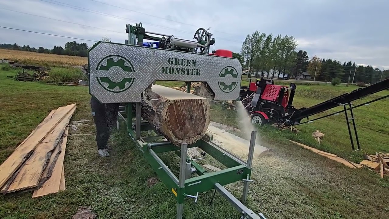 Demo Portable Green Monster Sawmill Vallee Forestry Equipment 