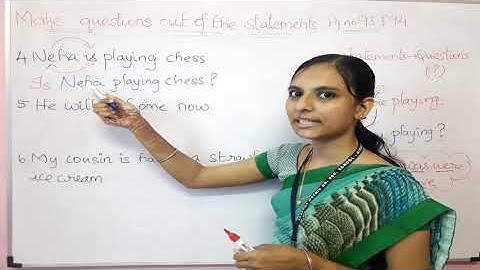 Ex Change Statements into Questions II Class 3 English