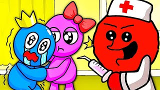 3 GENIALES ANIMACIONES de RAINBOW FRIENDS 🌈 (Cartoon Animation) | Cuadradito y Circulito en español