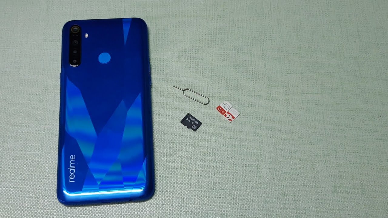 How To Insert Sim Microsd Card In Realme 5 5i 5s Realme 5 Pro