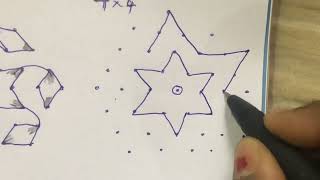 New Rangoli designs| Simple & Easy Kolam| 7x4 Muggulu Design| @aadinidesigns