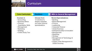 NYU Stern Executive MBA: Curriculum