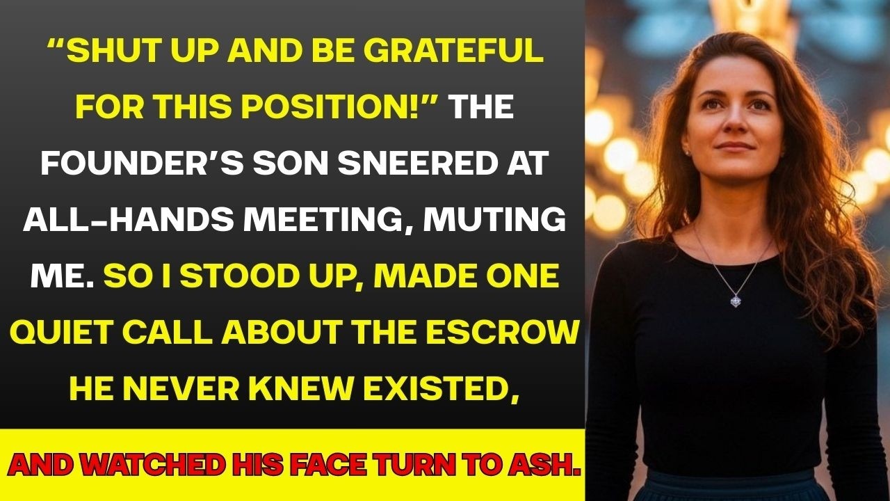 He Muted Me in Front of 200 – I Triggered the Escrow Clause _ Corporate Revenge