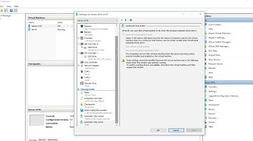 05 How to Chnage Setting Automatic stop action for virtual machine when host shuts down+In Microsoft