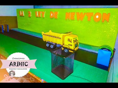 MAQUETA ESCOLAR : SEGUNDA LEY DE NEWTON - YouTube