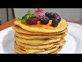 Panqueques de manzana sin azúcar - Pancakes de avena esponjosos - Receta tortitas americanas light