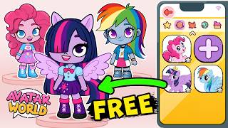 🌈 TWILIGHT SPARKLE, RAINBOW DASH & PINKIE PIE in Avatar World?! 😱🌍 PAZU screenshot 5
