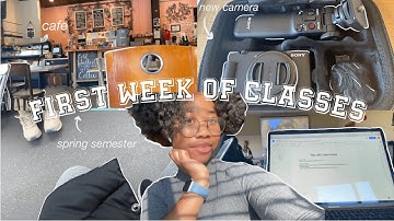 FIRST WEEK OF CLASSES 🌸 | spring semester 2023, new classes, new camera, food