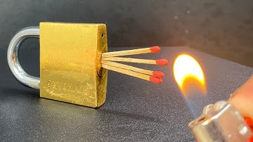 Crazy way to open any lock without a key with just matches!