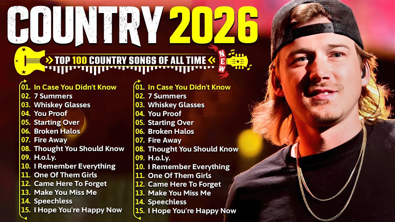 Country Songs 2026 ⭐ Morgan Wallen, Luke Combs, Luke Bryan, Chris Stapleton, Brett Young, Kane Brown