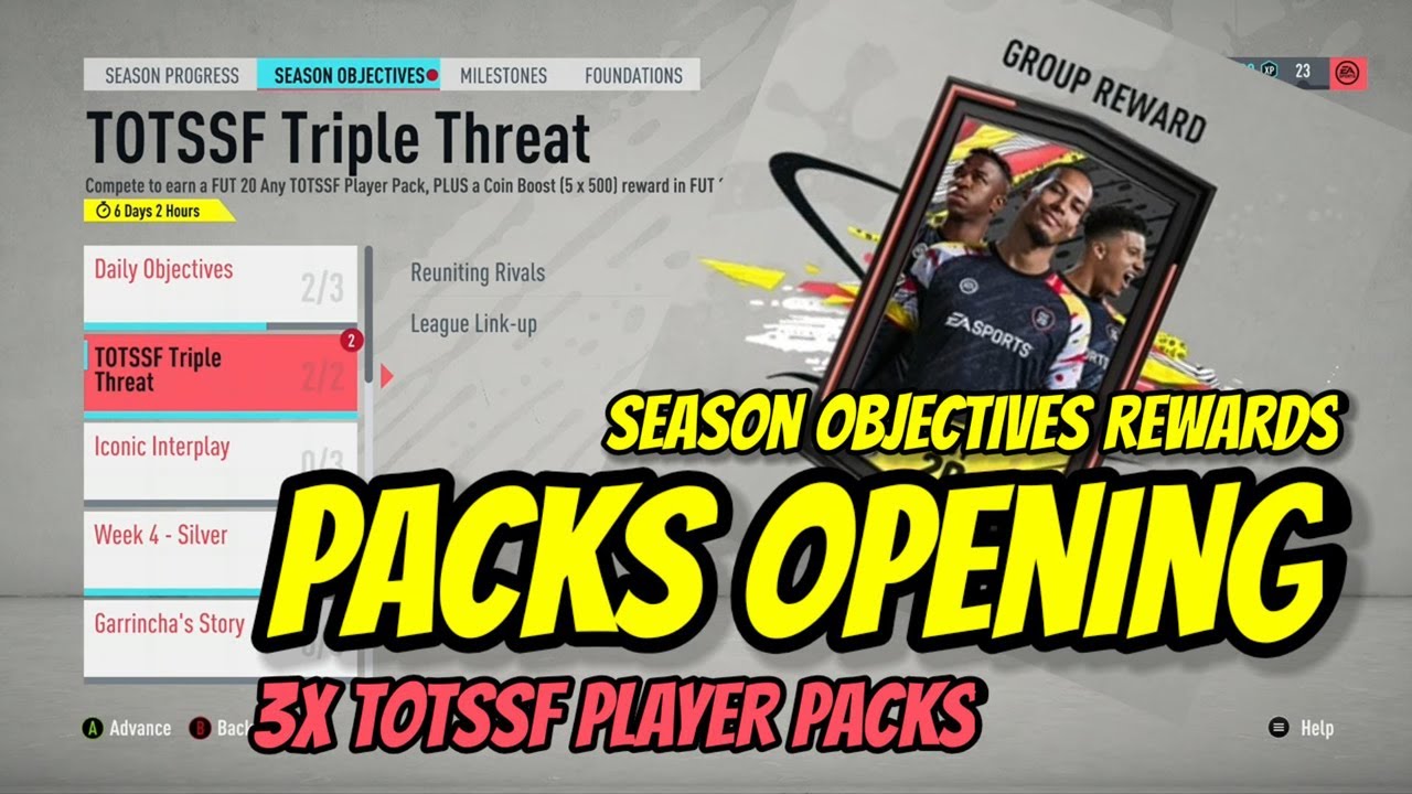 TOTSSF Triple Threat !! SEASON OBJECTIVES REWARDS !!  3x TOTSSF PLAYER PACKS OPENING!! FIFA 20