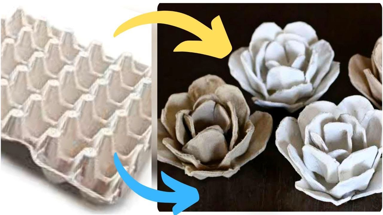 Egg Tray Craft Ideas Rose Flowers From An Egg Carton Beautiful Rose