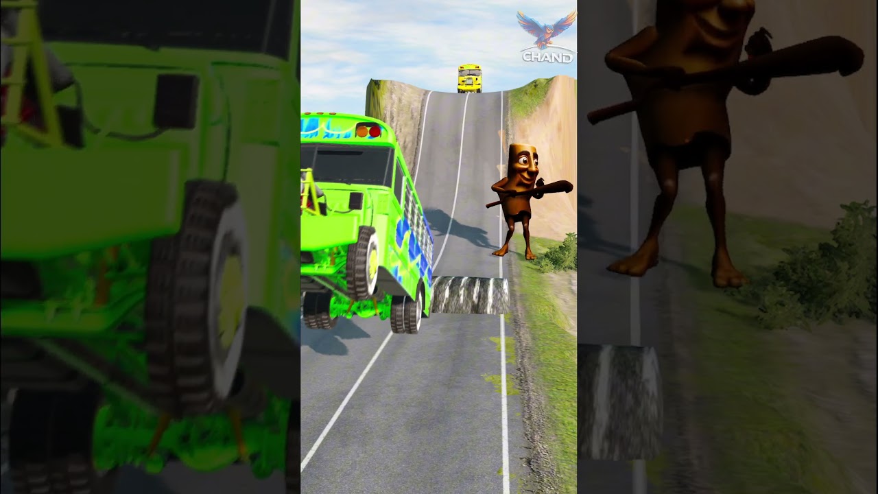 Огромный автобус против крошечного лежачего полицейского: неудача 😂 