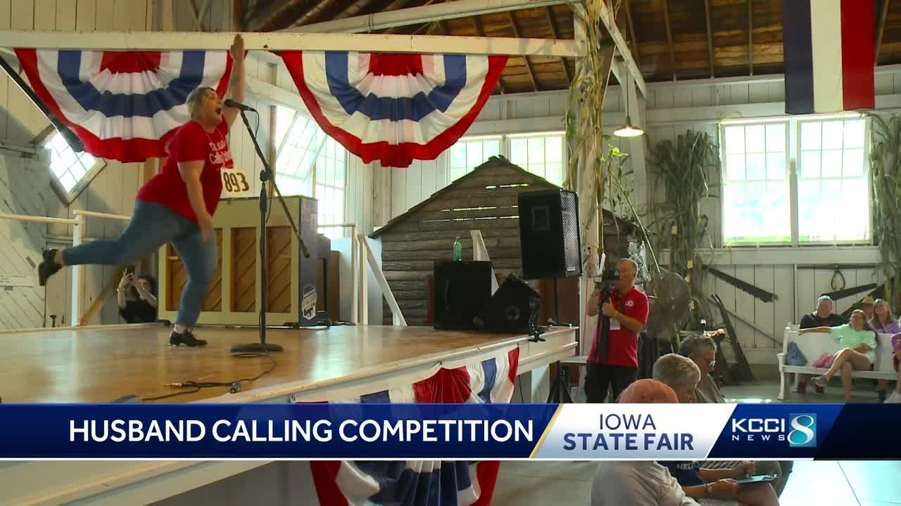 New winner crowned at the Husband Calling Contest at the Iowa State Fair