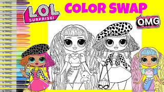 LOL Surprise O.M.G Dolls Coloring Book Color Mix UP Candylicious & Neonlicious LOL Surprise Makeover