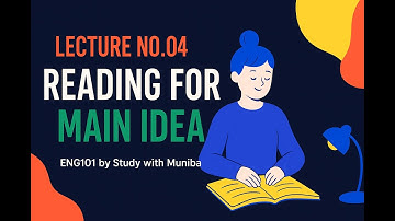 ENG101 Lesson 4 | Reading Skills | Topic, Main Idea & Supporting Ideas | Virtual University