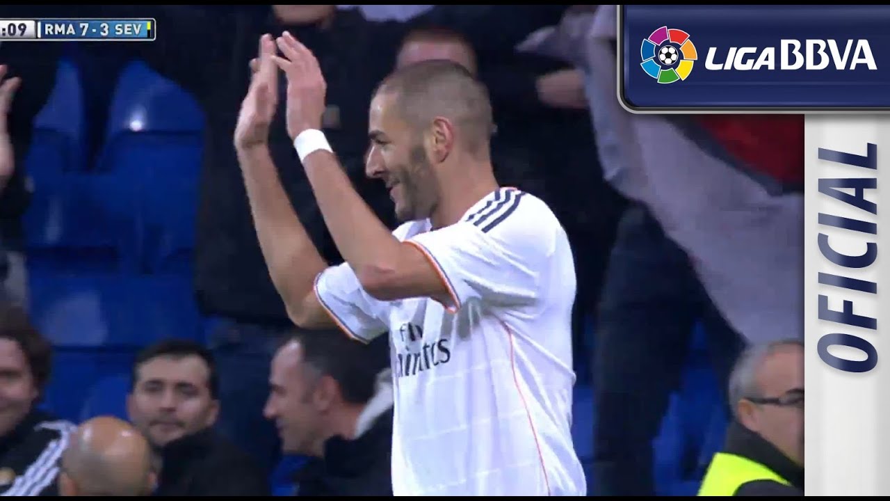 Gol de Benzema (7-3) en el Real Madrid - Sevilla FC - HD - YouTube