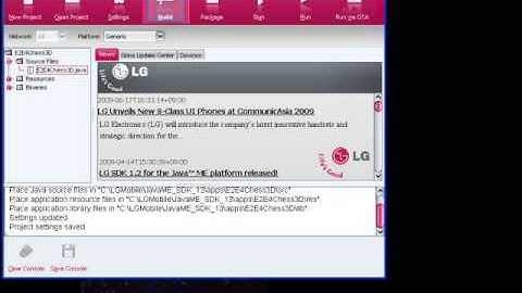 Getting Started with the LG SDK for the Java ME Platform