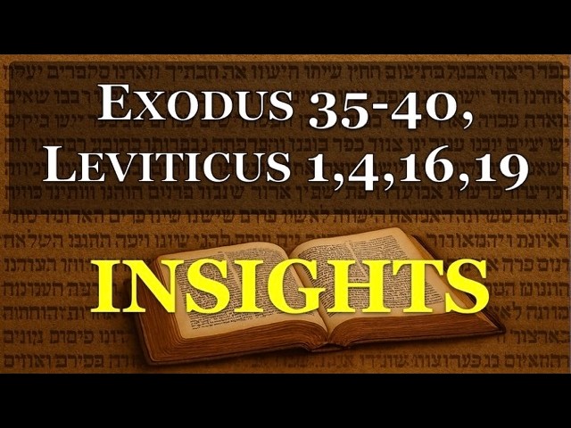 Exodus 35-40, Leviticus 1, 4, 16, 19 Insights