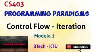 PROGRAMMING PARADIGMS | Iteration | BTech | KTU