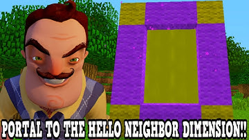Minecraft How To Make A Portal To The Hello Neighbor Dimension - Hello Neighbor Dimension Showcase!