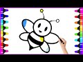 Bolalar Uchun Ari rasm chizish Drawing Bee for children сурет салып уйрену Drawing a picture a Bee