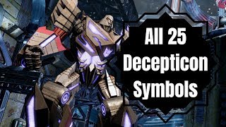 Transformers: WFC All 25 Decepticon Symbol Locations