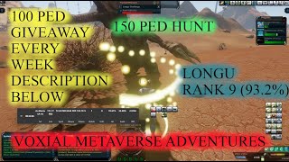 Entropia Universe Longu Challenge Rank 9 93.2% Voxial Metaverse Adventures 150 Ped Hunt