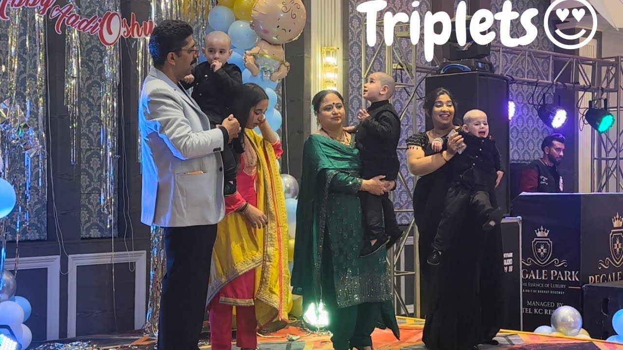 Mundan Ceremony of Triplets😍cute babies☺️Function🥰youtube 
