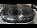 Карбон-Стеклопластиковый капот Toyota RAV4 -карбоновая часть/Custom Fiberglass Hood-carbon part