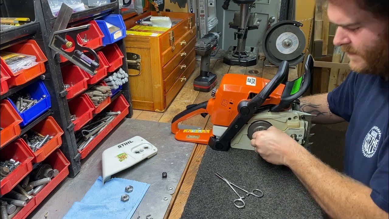 Oil Pump/PTO assembly Stihl 029 - YouTube